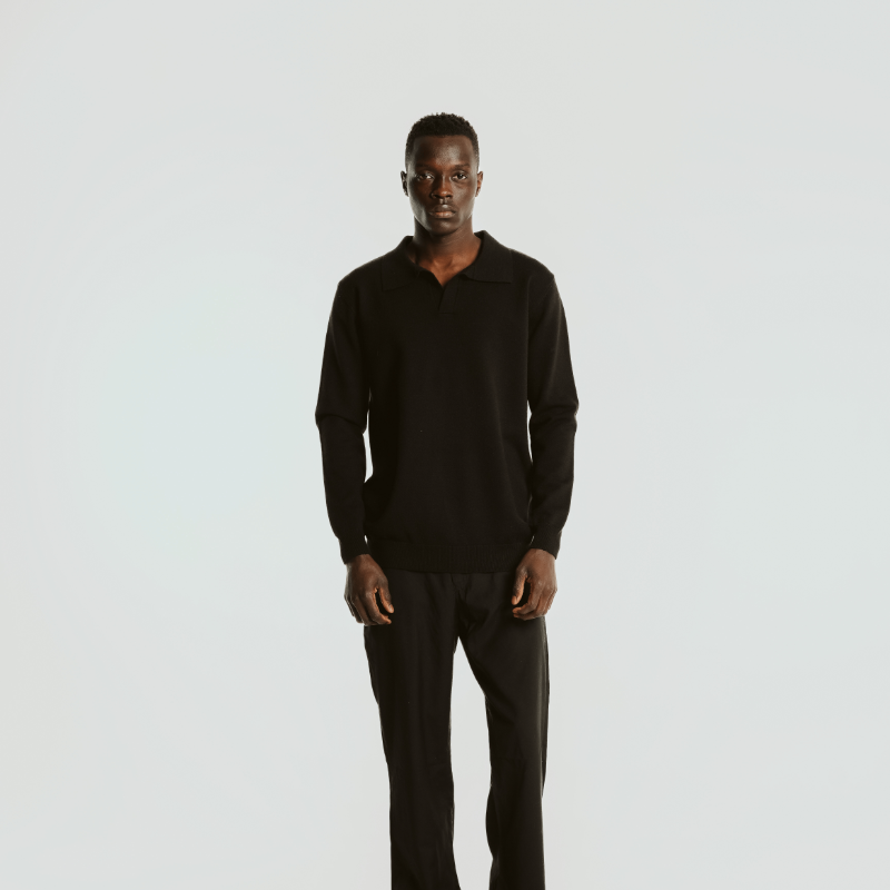 OPALE black polo t shirt garment photography
