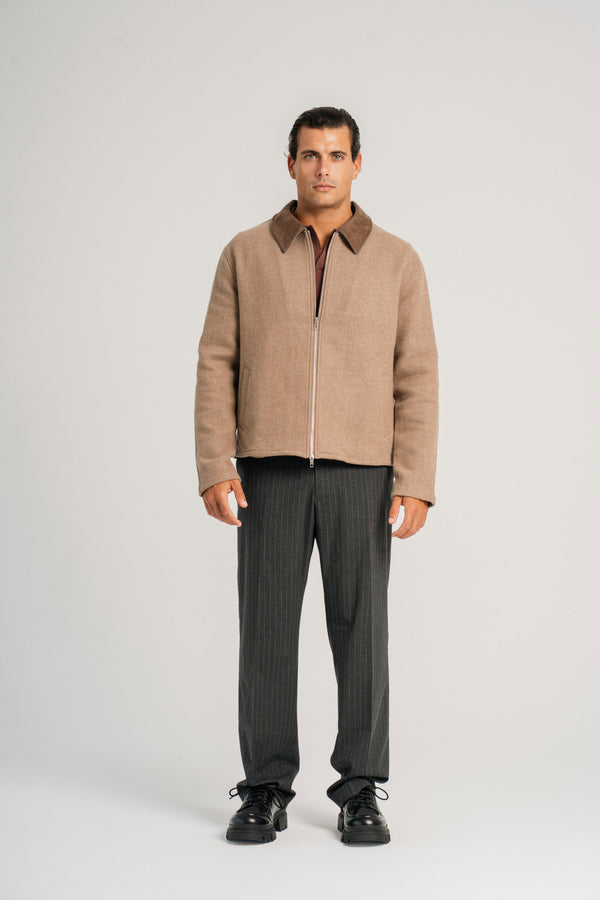 Double Wool Zip Jacket