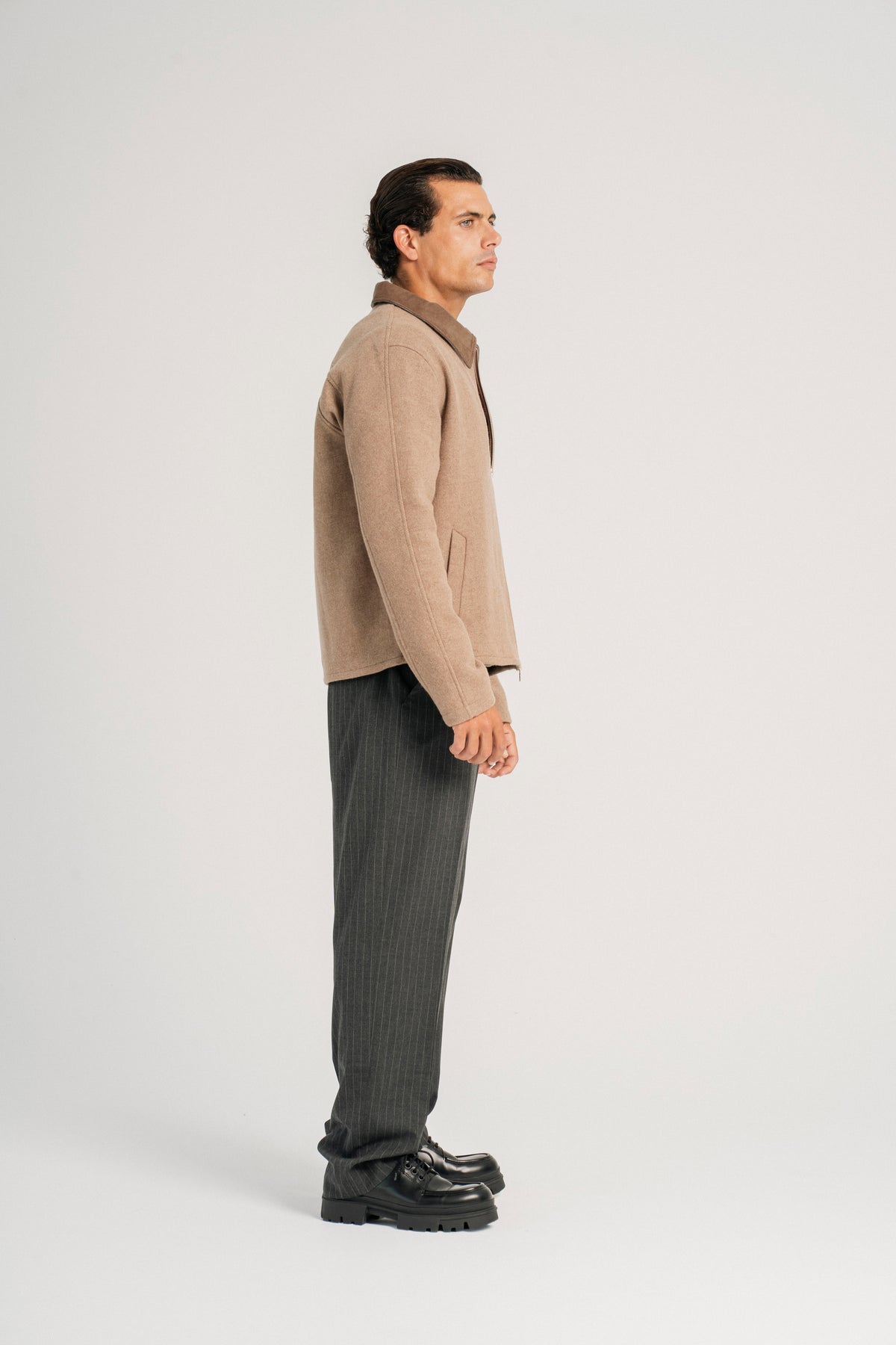 Double Wool Zip Jacket